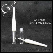 Lindo plástico redondo tubo de brillo de labios AG-LPG36, empaquetado cosmético de AGPM, colores/insignia de encargo